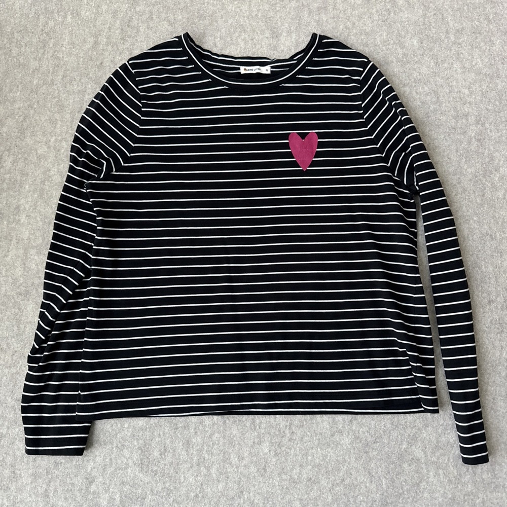 Marine Layer Chloe Cotton Blend Long Sleeve Top Girls XLarge